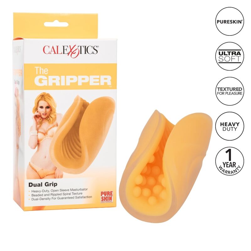 CALEXOTICS – BEADED GRIP MASTURBATOR ORANGE