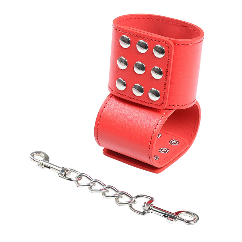 OHMAMA FETISH – RED HANDCUFFS WITH SNAP CLOSURE