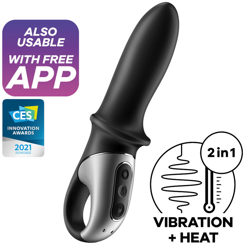 SATISFYER – HOT PASSION ANAL VIBRATOR APP BLACK