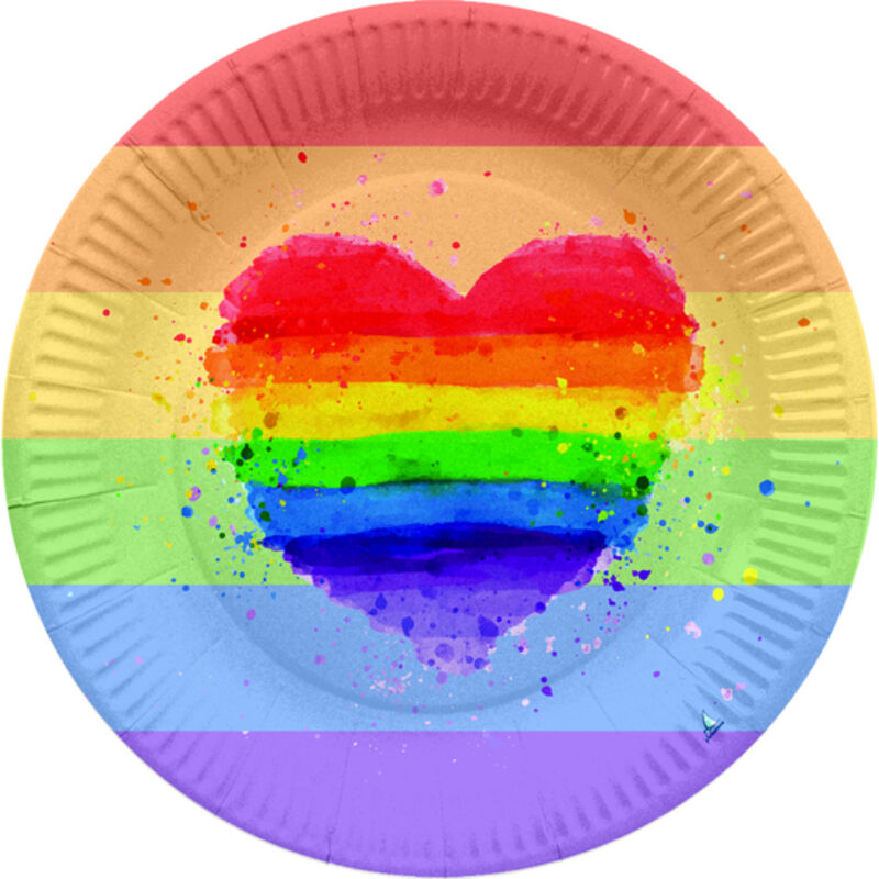 PRIDE – SET 8 LGBT FLAG PLATES