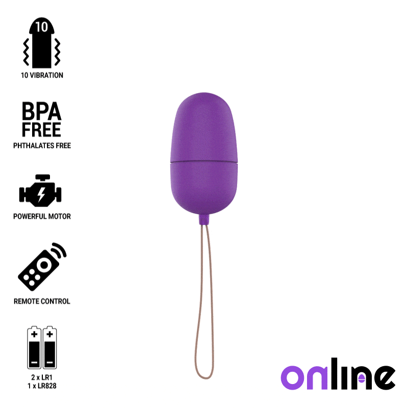 ONLINE – REMOTE CONTROLLED VIBRATING EGG PURPLE