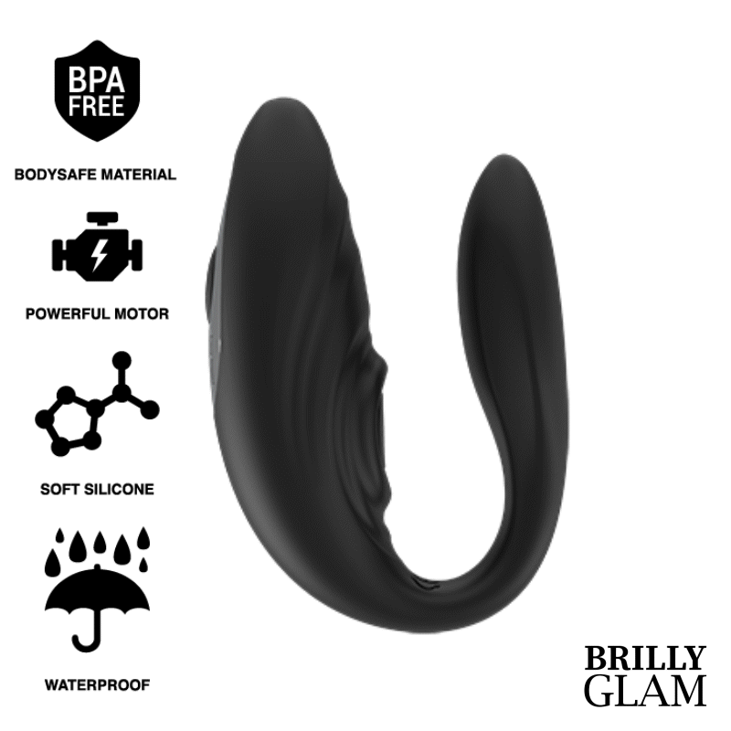 BRILLY GLAM – COUPLE PULSING  VIBRATING REMOTE CONTROL
