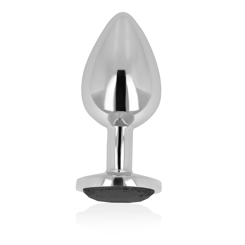 OHMAMA – ANAL PLUG WITH BLACK CRYSTAL 8 CM