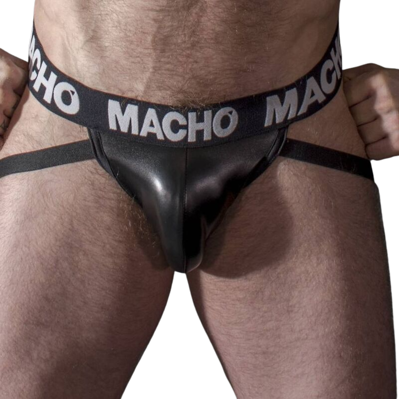 MACHO – MX25NC JOCK CUERO NEGRO L