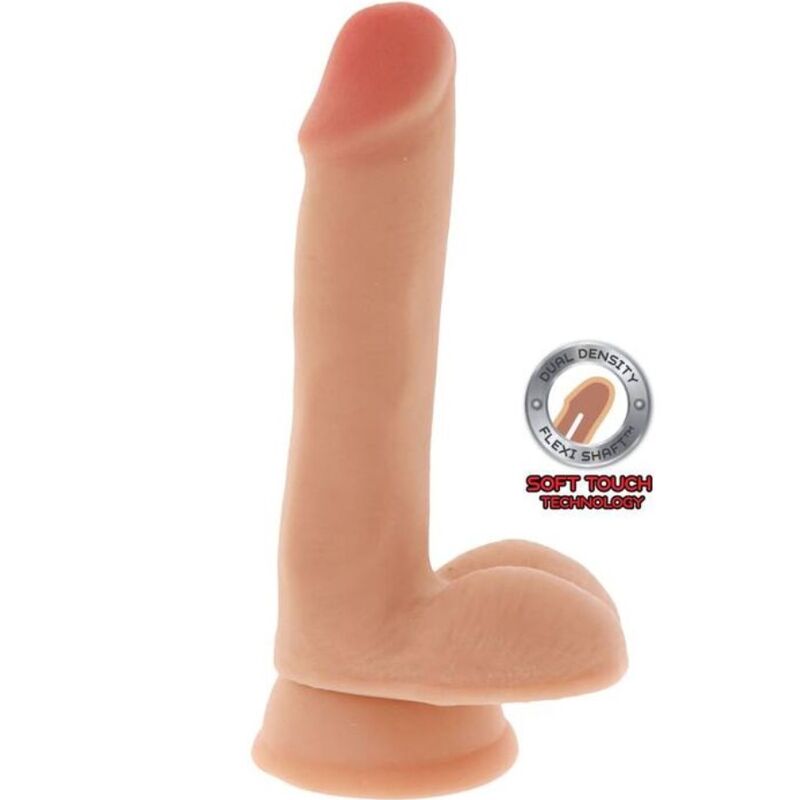 GET REAL – DUAL DENSITY DILDO 17 CM BALLS SKIN