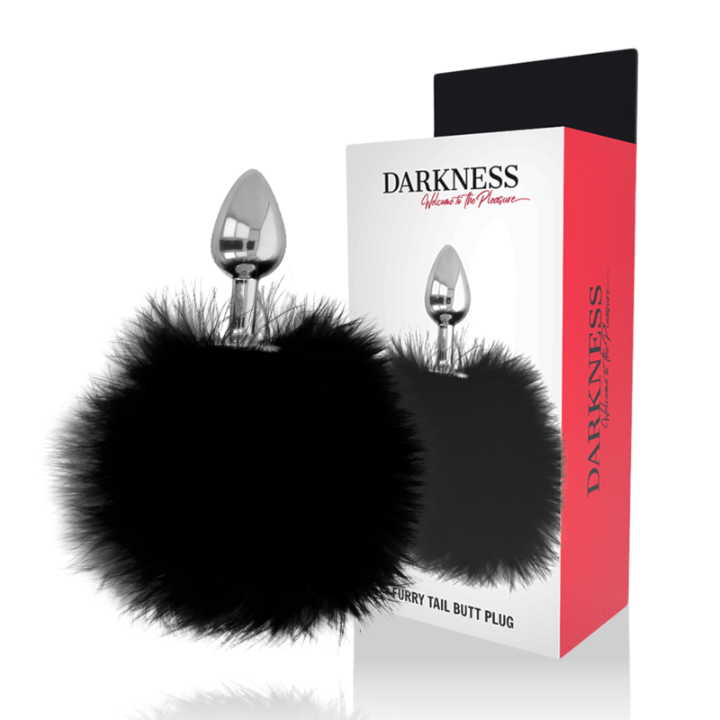 DARKNESS – EXTRA ANAL BUTTPLUG WITH TAIL BLACK 7 CM