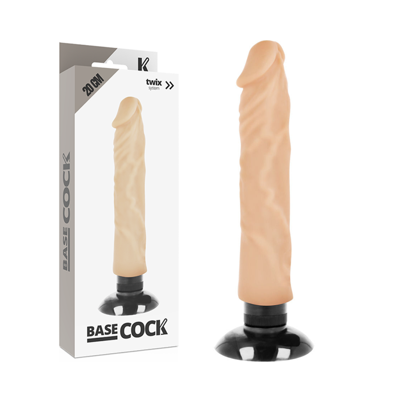 BASECOCK – REALISTIC VIBRATOR 2-1 FLESH 20 CM -O- 4 CM