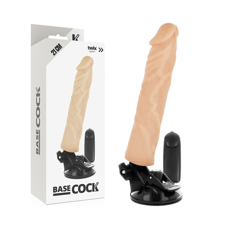 BASECOCK – REALISTIC VIBRATOR REMOTE CONTROL FLESH 21 CM -O- 4 CM