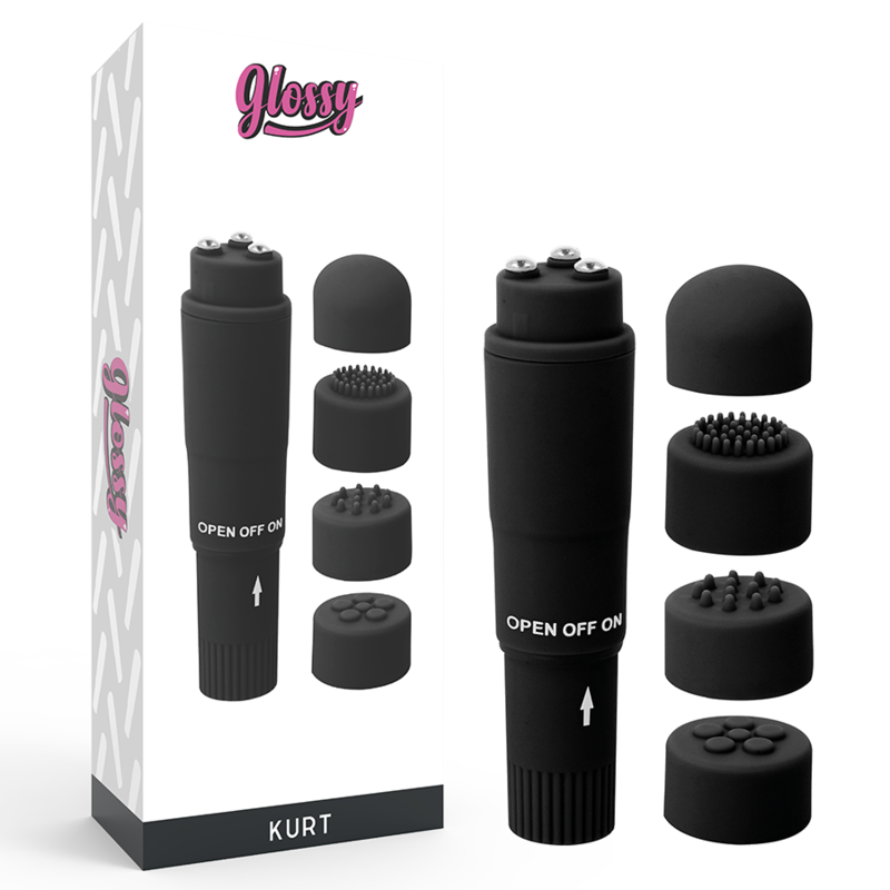 GLOSSY – KURT POCKET MASSAGER BLACK