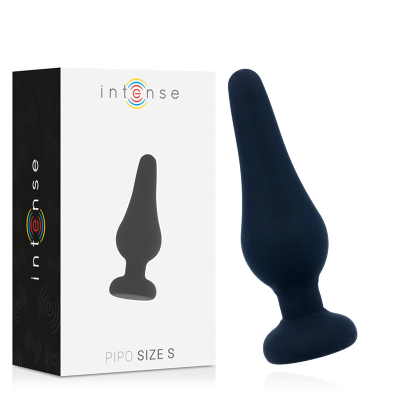 INTENSE – ANAL PLUG PIPO S BLACK SILICONE 9.8 CM