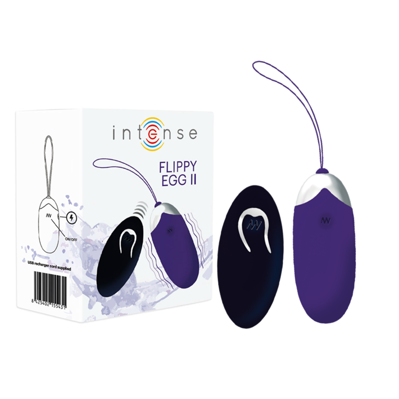 INTENSE – FLIPPY II VIBRATING EGG WITH REMOTE CONTROL PURPLE