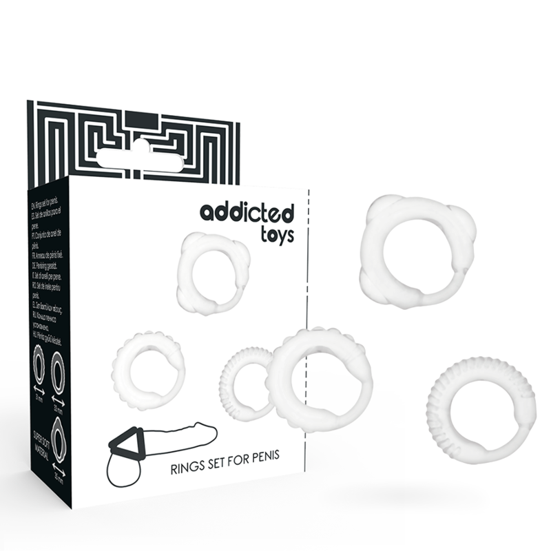 ADDICTED TOYS – C-RING SET CLEAR