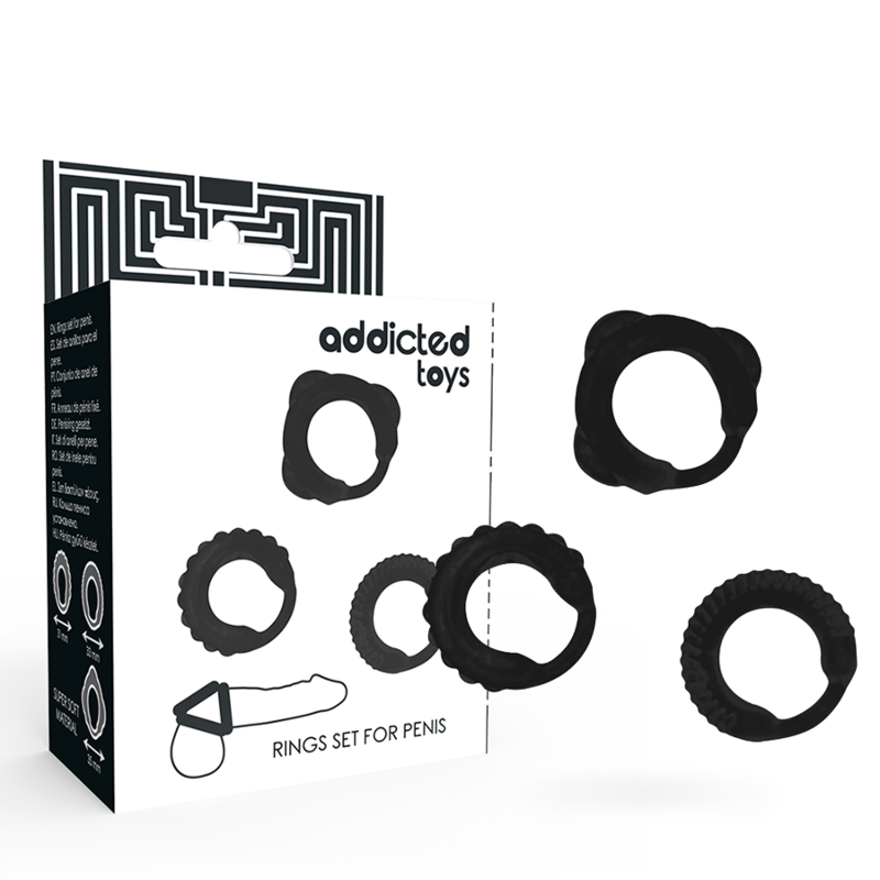 ADDICTED TOYS – C-RING SET BLACK