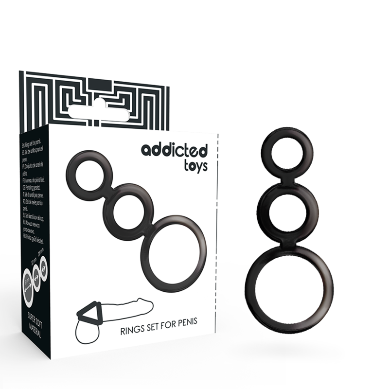 ADDICTED TOYS – RINGS SET FOR PENIS – SMOKED