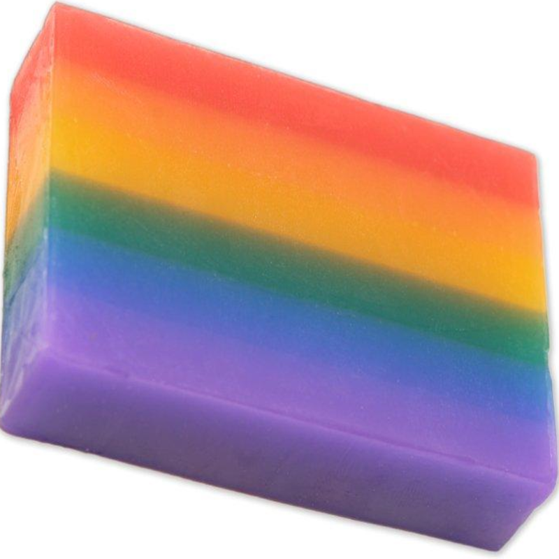 PRIDE – FRUITY SCENTED SHINY SOAP WITH WHITE CERAMIC SOAP DISH