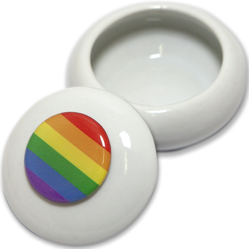 PRIDE – ROUND JEWELLERY BOX WITH LGBT FLAG