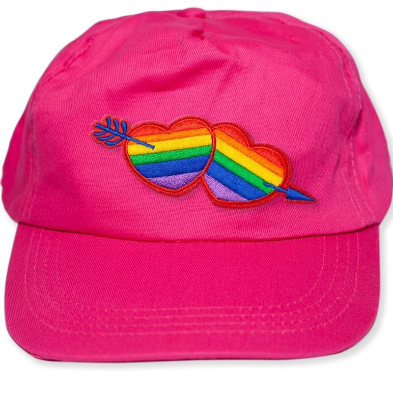 PRIDE – FUSCIA CAP WITH THE LGBT HEART