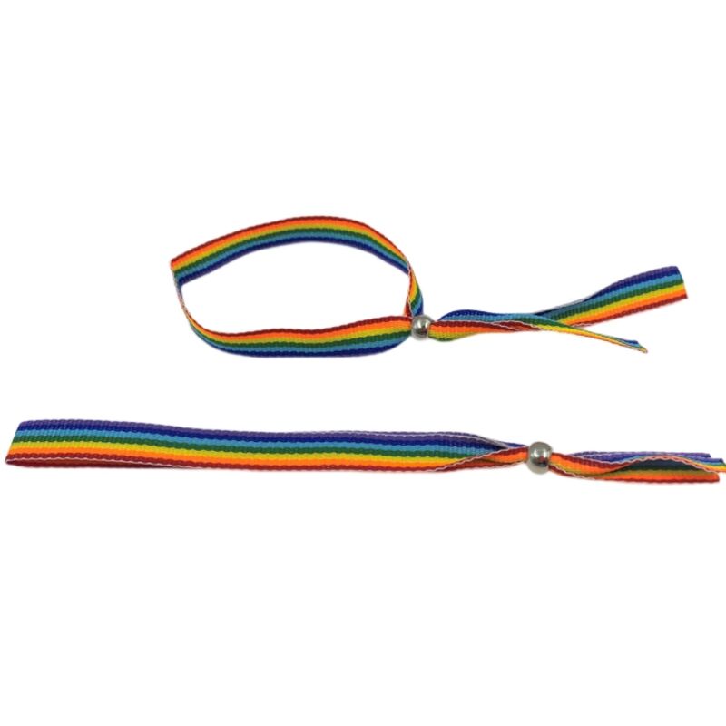 PRIDE – LGBT FLAG SILVER BALL BRACELET