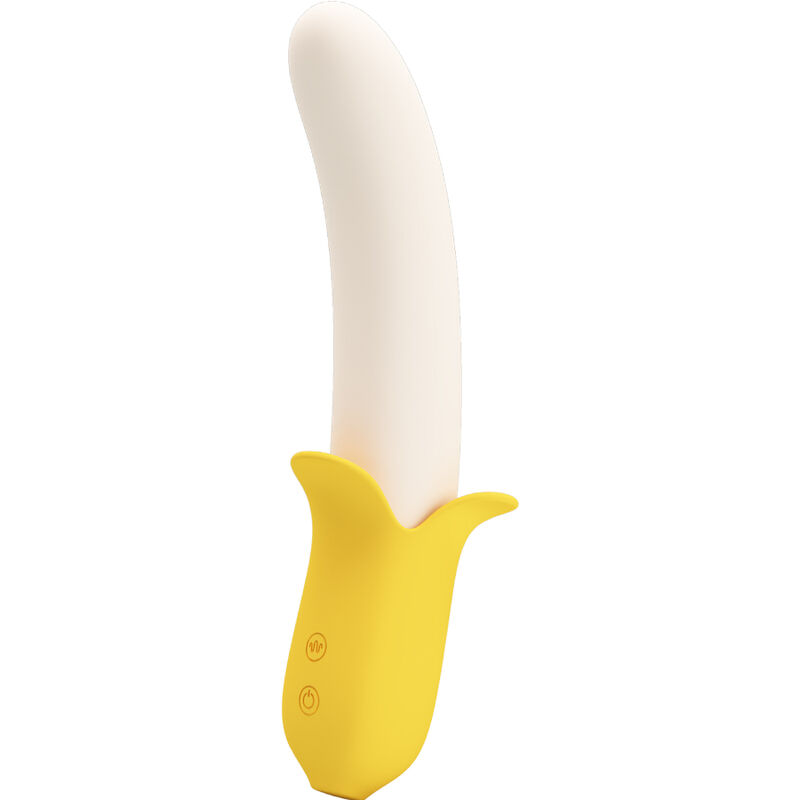 PRETTY LOVE – BANANA GEEK SUPER POWER 7 VIBRATIONS UPDOWN SILICONE BLACK