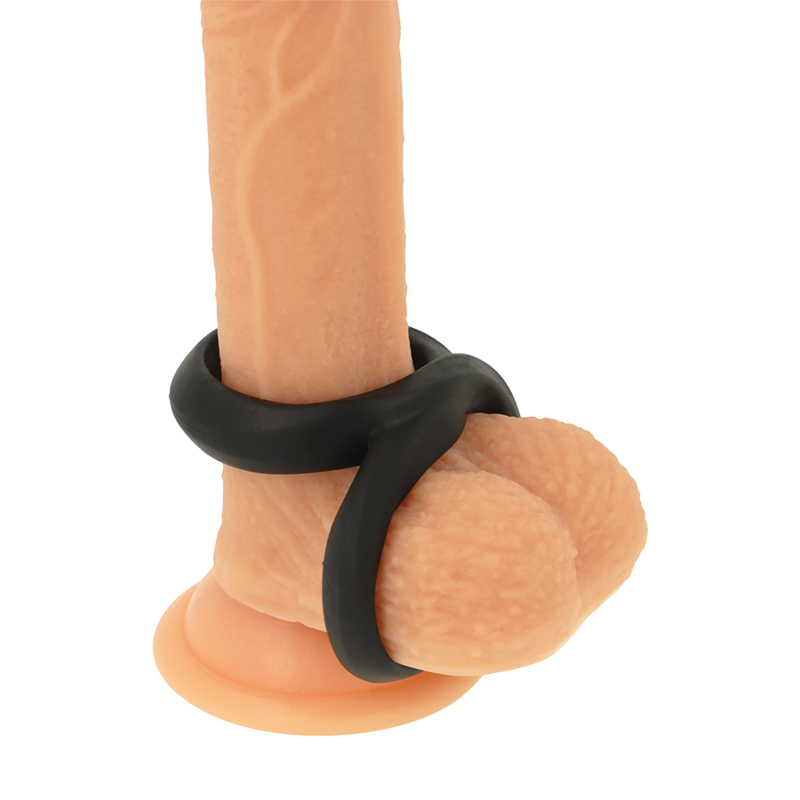 POWERING – SUPER FLEXIBLE AND RESISTANT PENIS AND TESTICLE RING PR12 BLACK