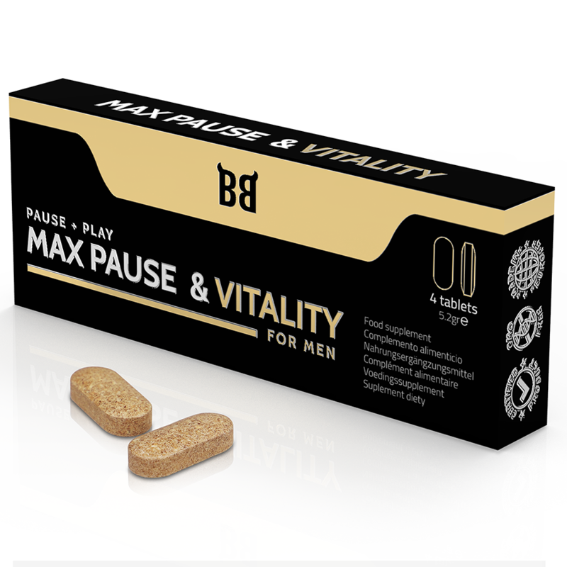 BLACK BULL – MAX PAUSE  VITALITY RETARDANT FOR MEN 4 CAPSULES