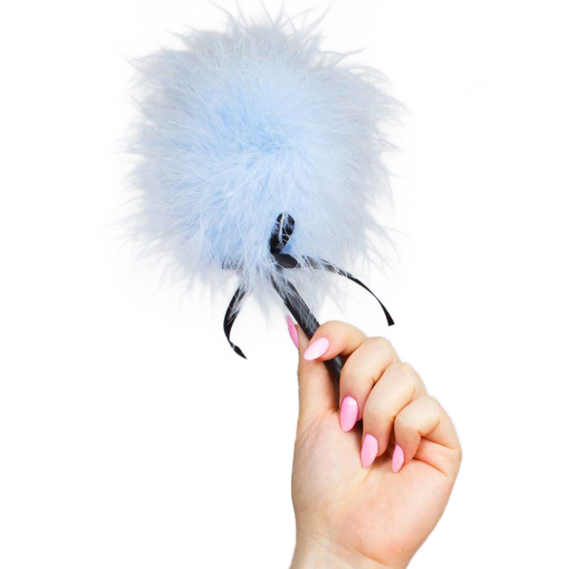 SECRETPLAY – LIGHT BLUE MARABOU DUSTER