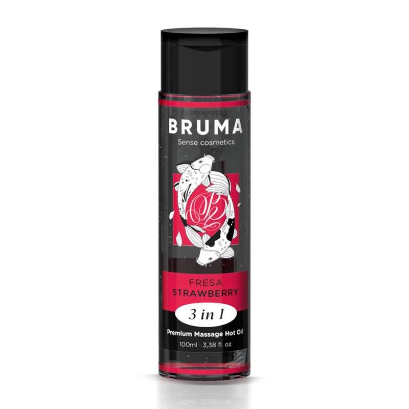 BRUMA – PREMIUM MASSAGE HOT OIL STRAWBERRY 3 IN 1 – 100 ML