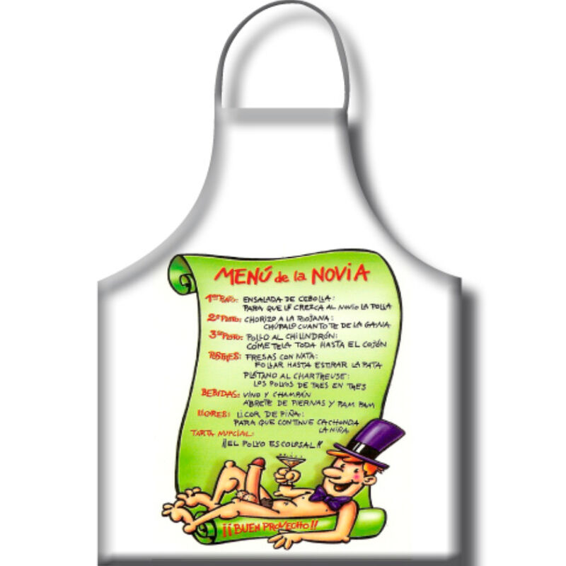 DIABLO PICANTE – GIRLFRIEND MENU APRON SPANISH TEXT