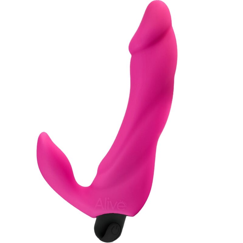 ALIVE – BIFUN PRO VIBRATOR DILDO PINK 14.9 CM