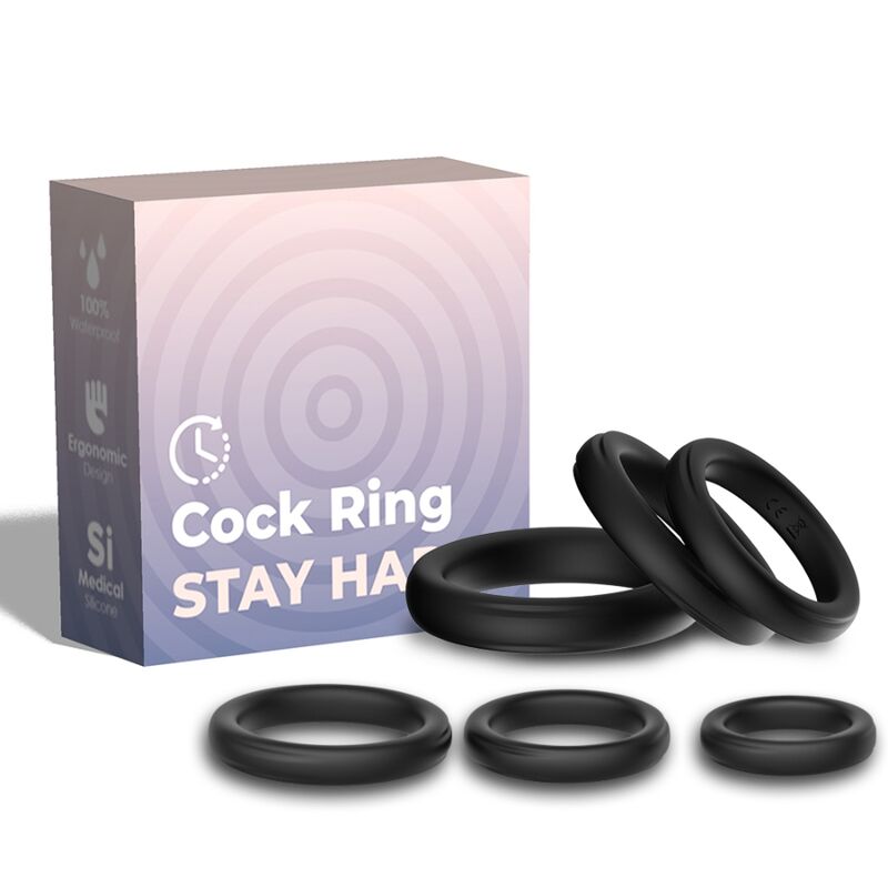 ARMONY – LOCK RINGS SILICONE BLACK