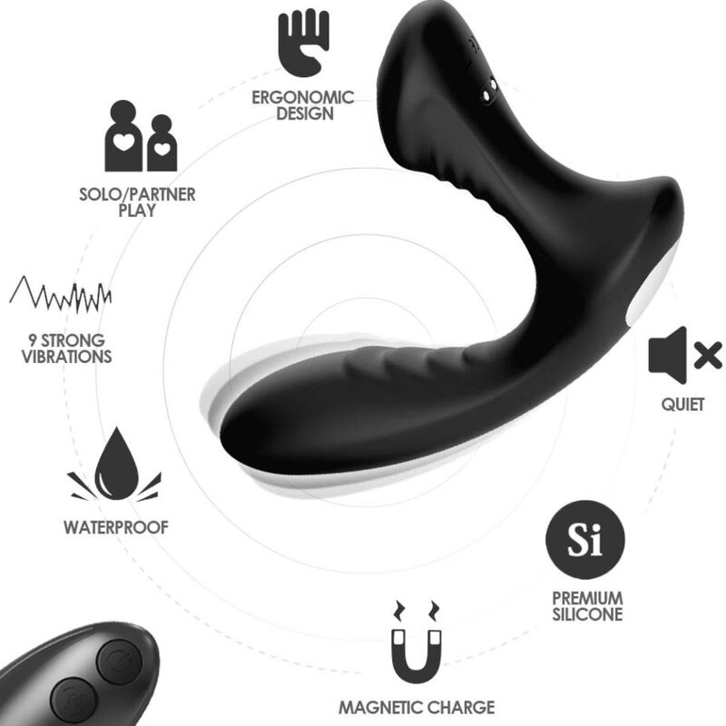 ARMONY – STORM VIBRATOR ANAL PROSTATE  PLUG REMOTE CONTROL BLACK