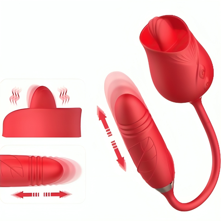 ARMONY – DELIGHT FLOWER VIBRATOR  THRUSTING WITH RED TONGUE