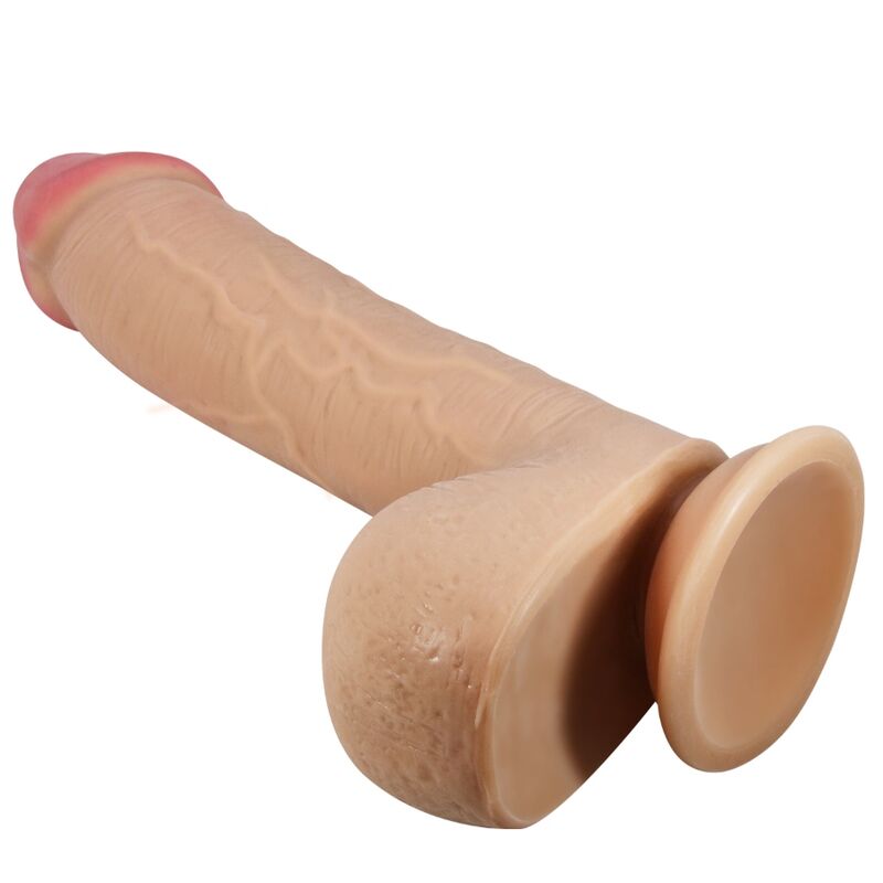 PRETTY LOVE – SLIDING SKIN SERIES REALISTIC DILDO WITH SLIDING SKIN SUCTION CUP FLESH 23.4 CM