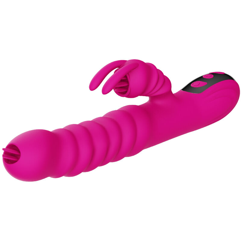 ARMONY – RABBIT DOUBLE TONGUE MULTIFUNCTION VIBRATOR FUCHSIA HEAT EFFECT