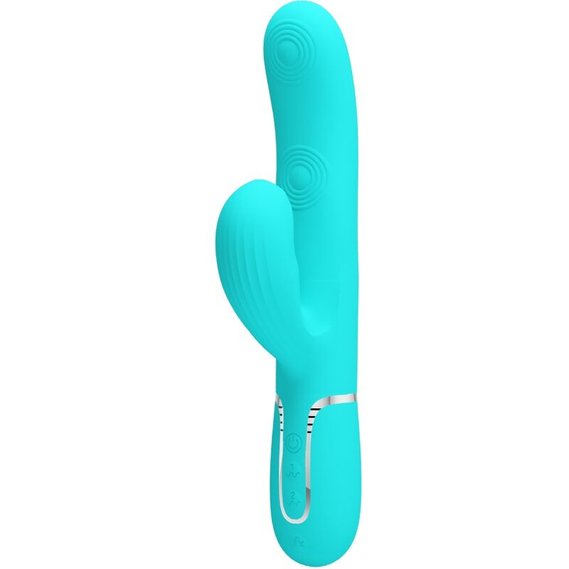 PRETTY LOVE – PERLITA MULTIFUNCTION 3 IN 1 G-SPOT VIBRATOR AQUA GREEN