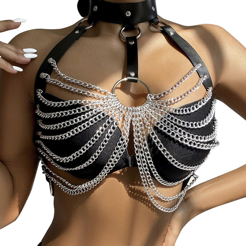 SUBBLIME – CHEST HARNESS WITH BIG RING CHAINS ONE SIZE