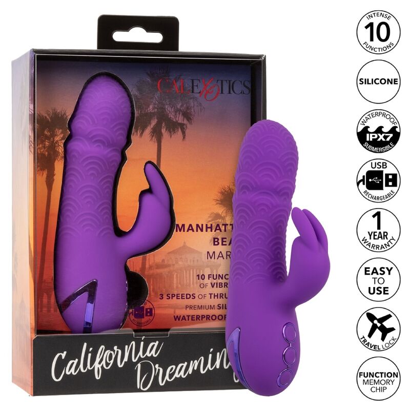 CALEXOTICS – MANHATTAN BEACH MARVEL VIBRATOR RABBIT PURPLE BY CALIFORNIA DREAMING