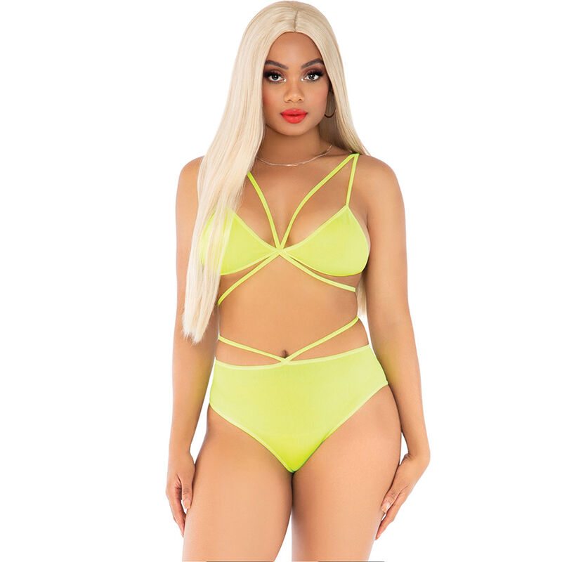 LEG AVENUE – TOP  BRAGAS CON TIRANTES AMARILLO