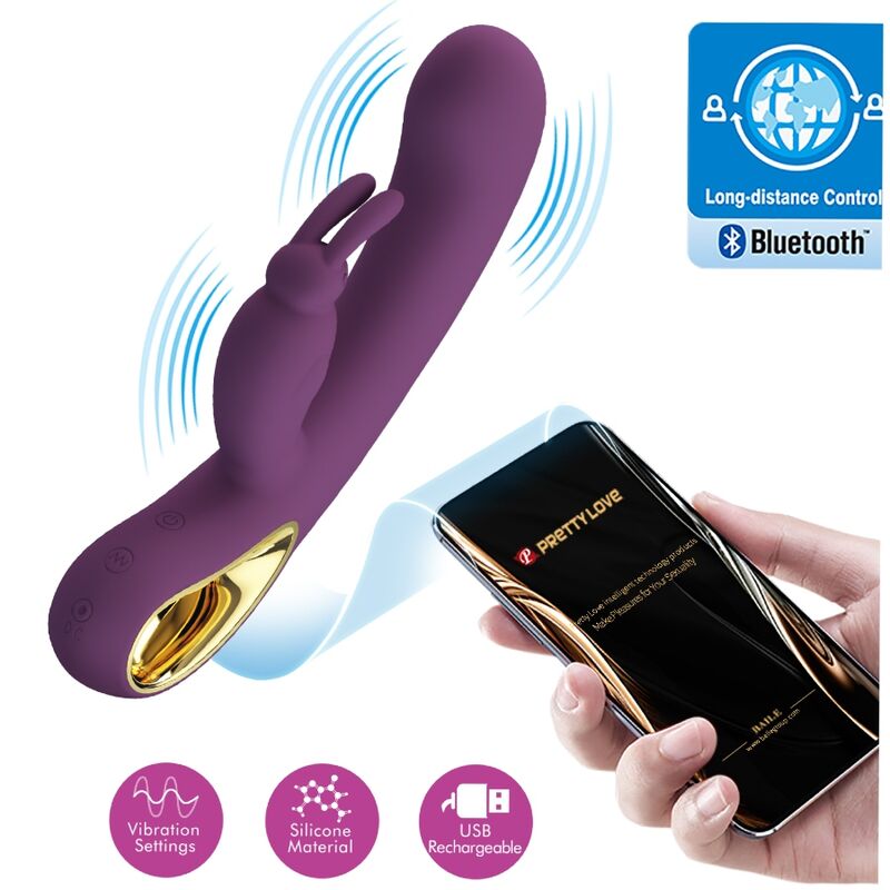 PRETTY LOVE – LIAM RABBIT VIBRATOR  G SPOT STIMULATOR PURPLE