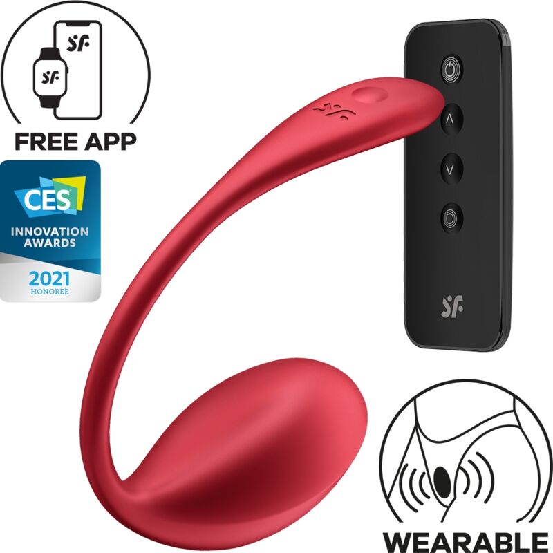 SATISFYER – SHINY PETAL G POINT REMOTE CONTROL STIMULATOR RED FREE APP