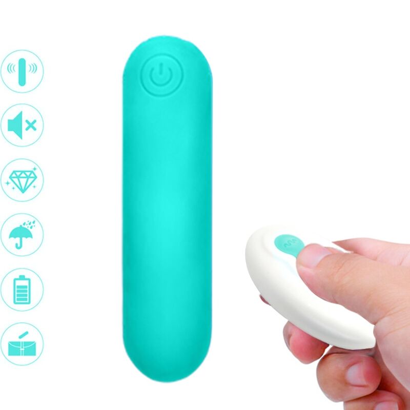 ARMONY – SPLASH JOLINE VIBRATOR BULLET SILICONE REMOTE CONTROL 10 VIBRATIONS 65 X 15 CM GREEN