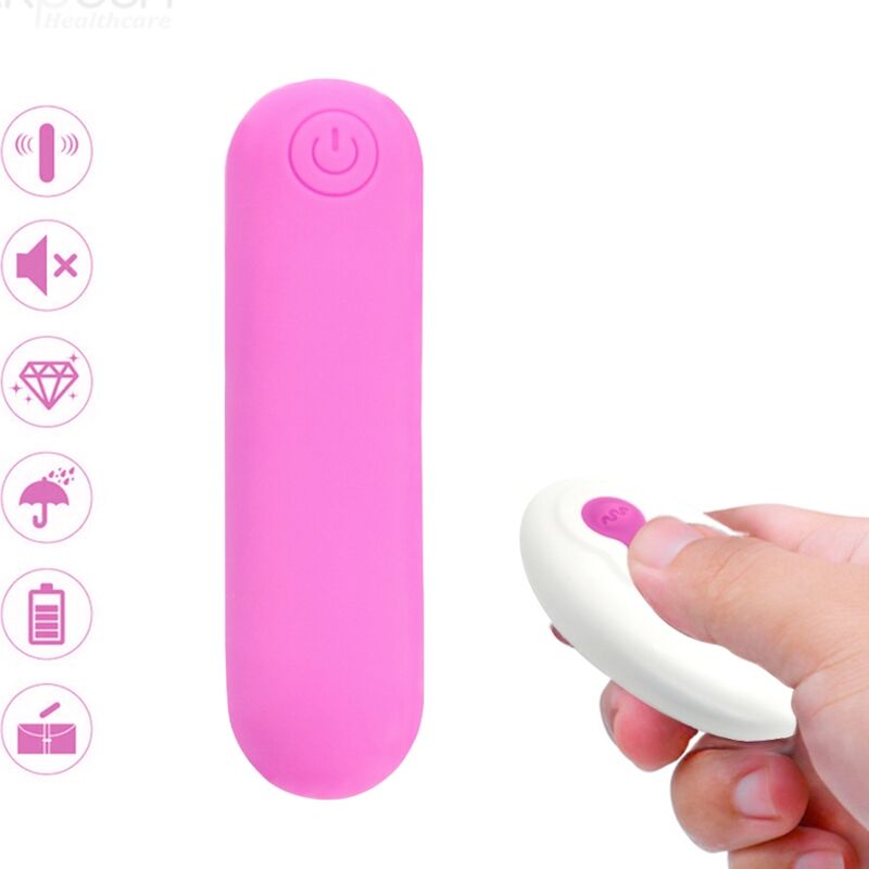 ARMONY – SPLASH JOLINE VIBRATOR BULLET SILICONE REMOTE CONTROL 10 VIBRATIONS 65 X 15 CM PINK