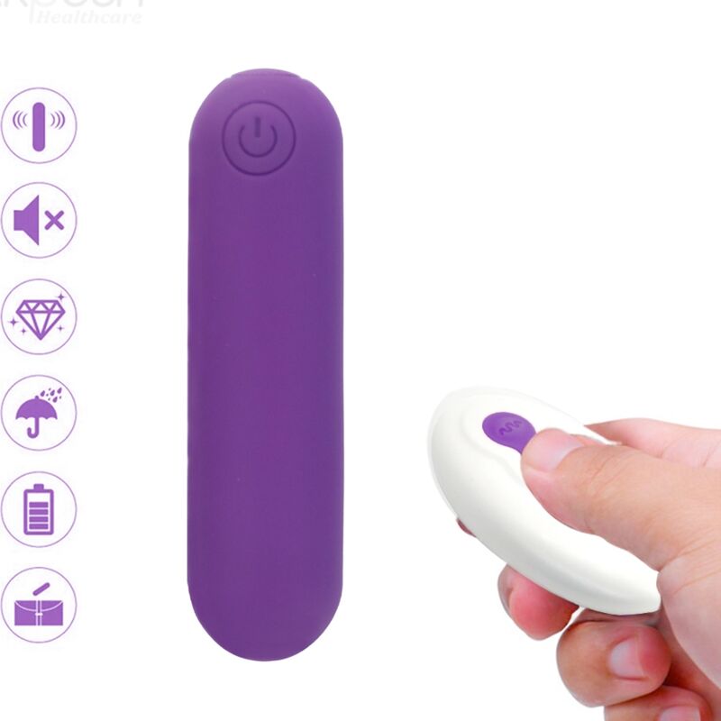 ARMONY – SPLASH JOLINE VIBRATOR BULLET SILICONE REMOTE CONTROL 10 VIBRATIONS 65 X 15 CM PURPLE