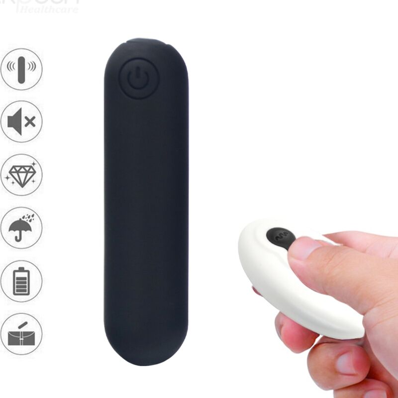 ARMONY – SPLASH JOLINE VIBRATOR BULLET SILICONE REMOTE CONTROL 10 VIBRATIONS 65 X 15 CM BLACK