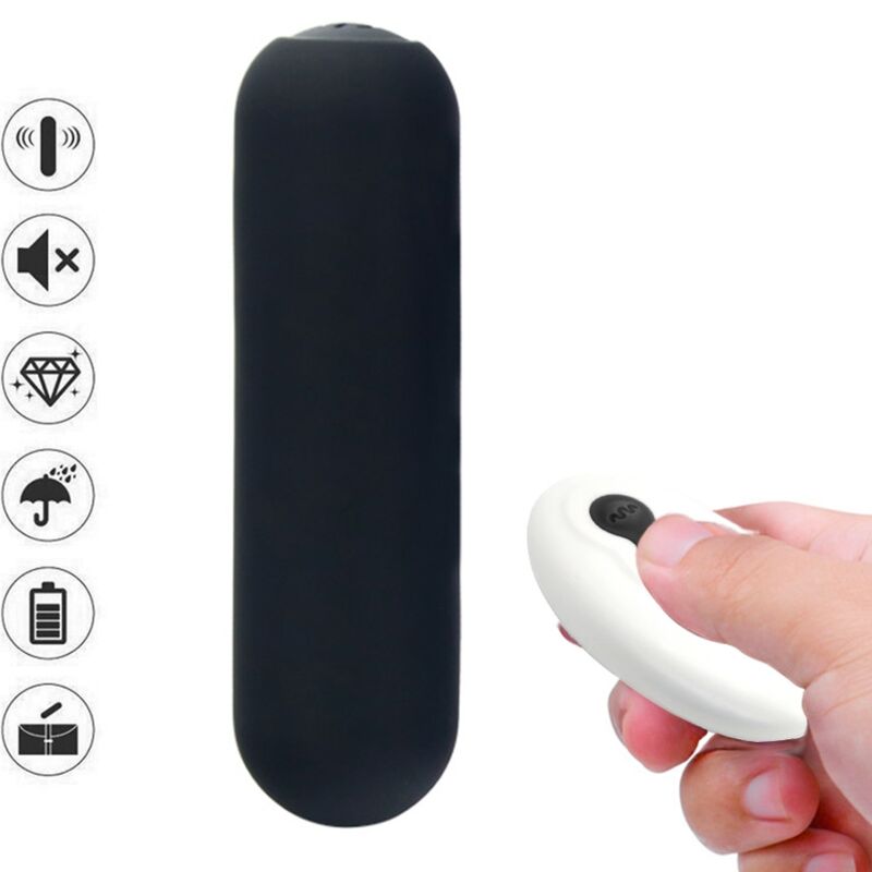 ARMONY – SPLASH JOIE VIBRATOR BULLET SILICONE REMOTE CONTROL 10 VIBRATIONS 75 X 19 CM BLACK