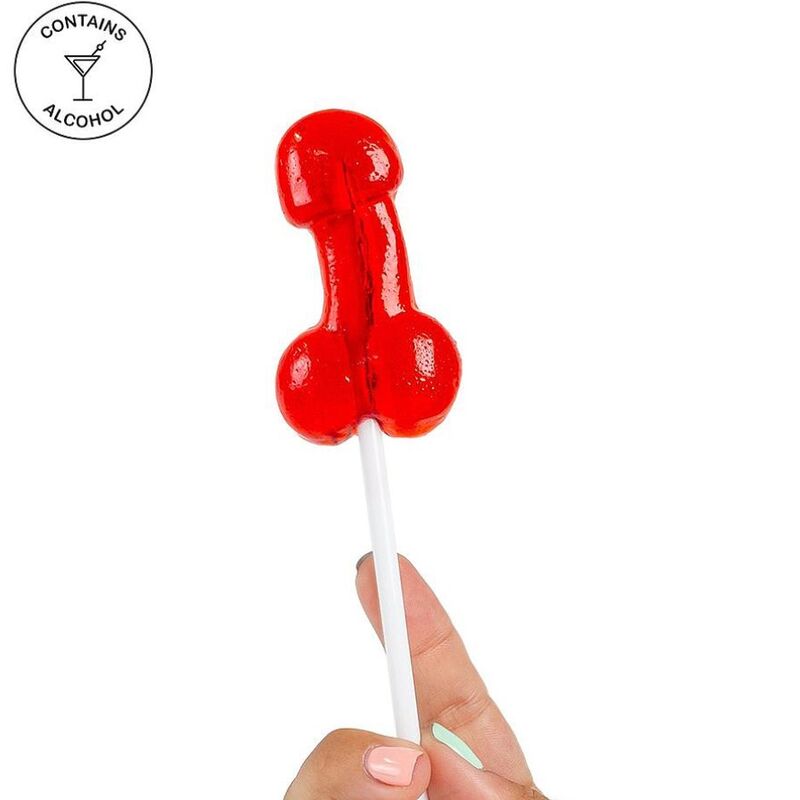 SECRETPLAY – COCK LOLLIPOP WITH ALCOHOL STRAWBERRY DAIQUIRI