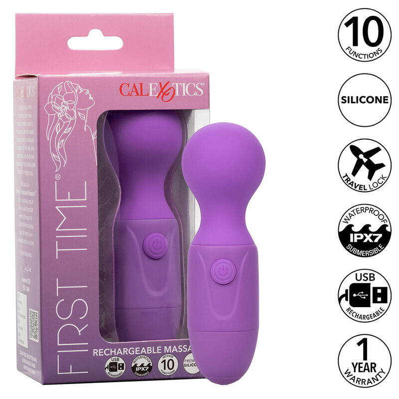 CALEXOTICS – FIRST TIME RECHARGEABLE MASSAGER 10 VIBRATIONS PURPLE