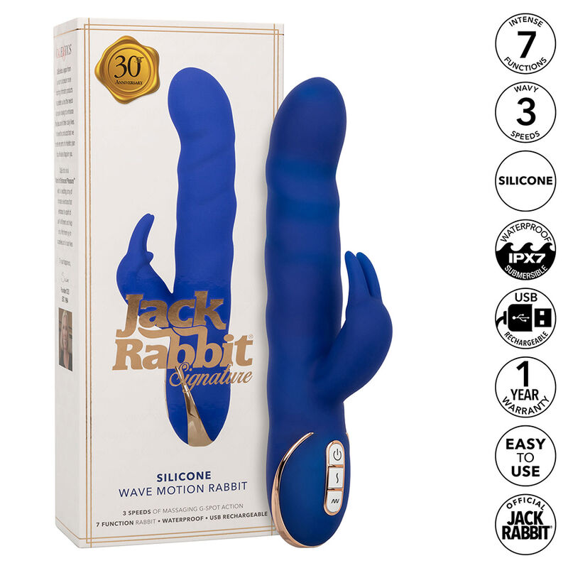 CALEXOTICS – JACK RABBIT VIBRATOR WAVE MOTION BLUE