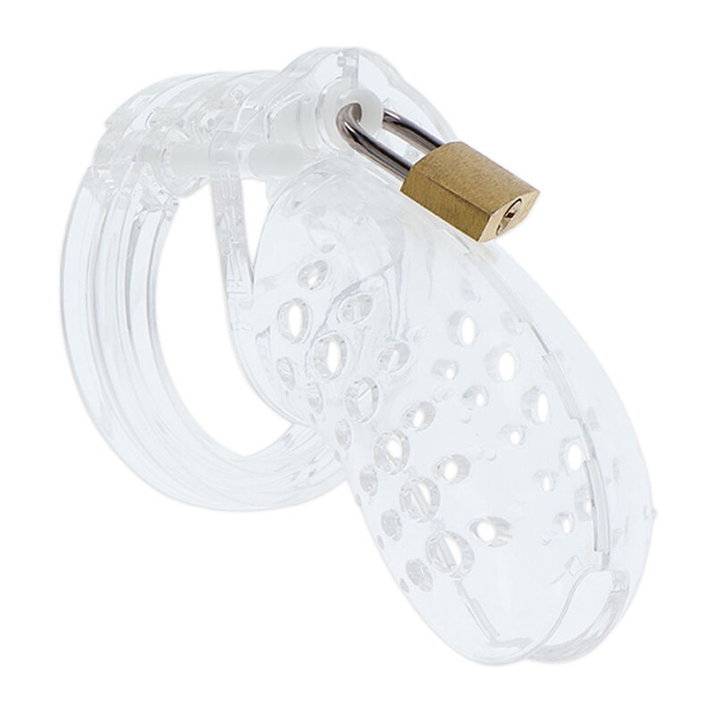 HIDDEN DESIRE – EXTREME CHASTITY COCK CAGE ACRYLIC ADJUSTABLE CLEAR