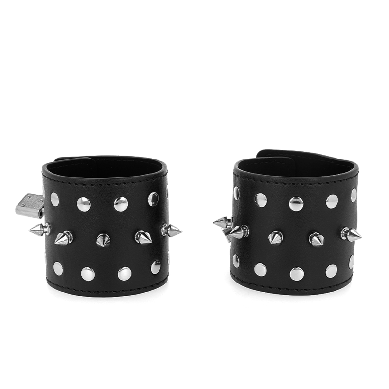 KINK – PUNK WRIST RESTRAINTS WITH SPIKES 25 X 6 CM